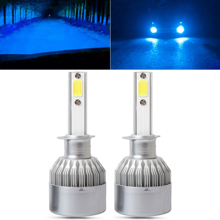 2 PCS H1 18W 1800 LM 8000K IP68 Canbus Constant Current Car LED Headlight with 2 COB Lamps, DC 9-36V, H1