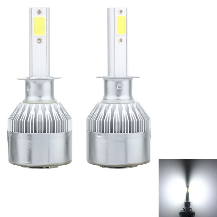 2 PCS H1 18W 1800 LM 8000K IP68 Canbus Constant Current Car LED Headlight with 2 COB Lamps, DC 9-36V, H1