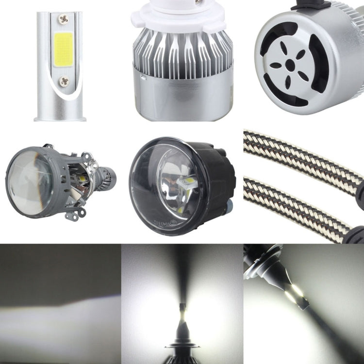 2 PCS H1 18W 1800 LM 8000K IP68 Canbus Constant Current Car LED Headlight with 2 COB Lamps, DC 9-36V, H1