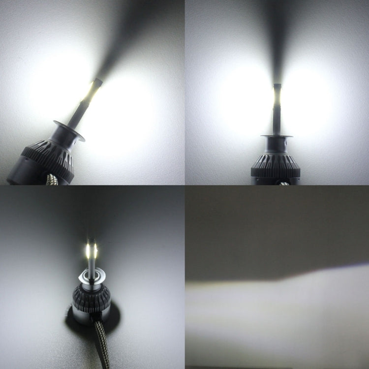 2 PCS H1 18W 1800 LM 8000K IP68 Canbus Constant Current Car LED Headlight with 2 COB Lamps, DC 9-36V, H1