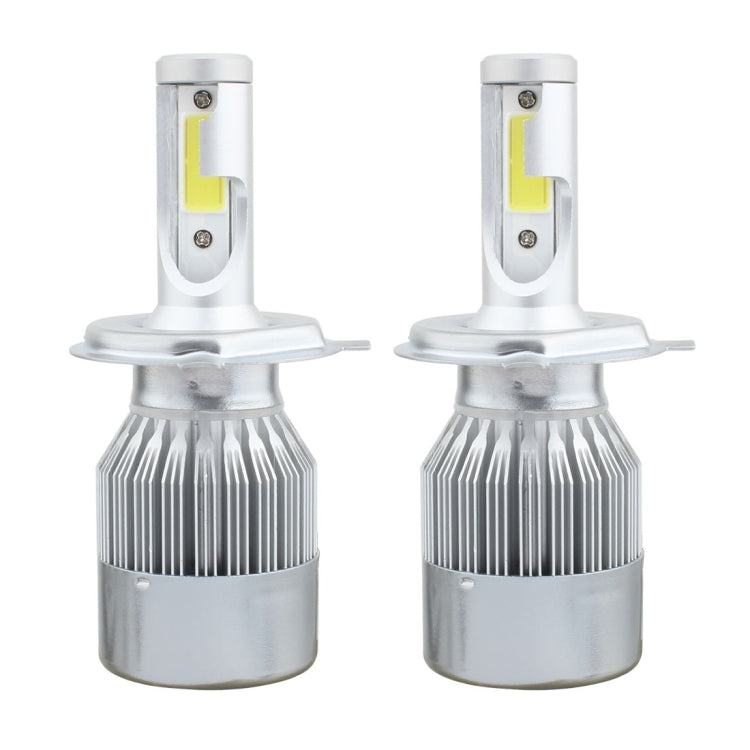 2 PCS H4 18W 1800 LM 6000K IP68 Canbus Constant Current Car LED Headlight with 2 COB Lamps, DC 9-36V, H4
