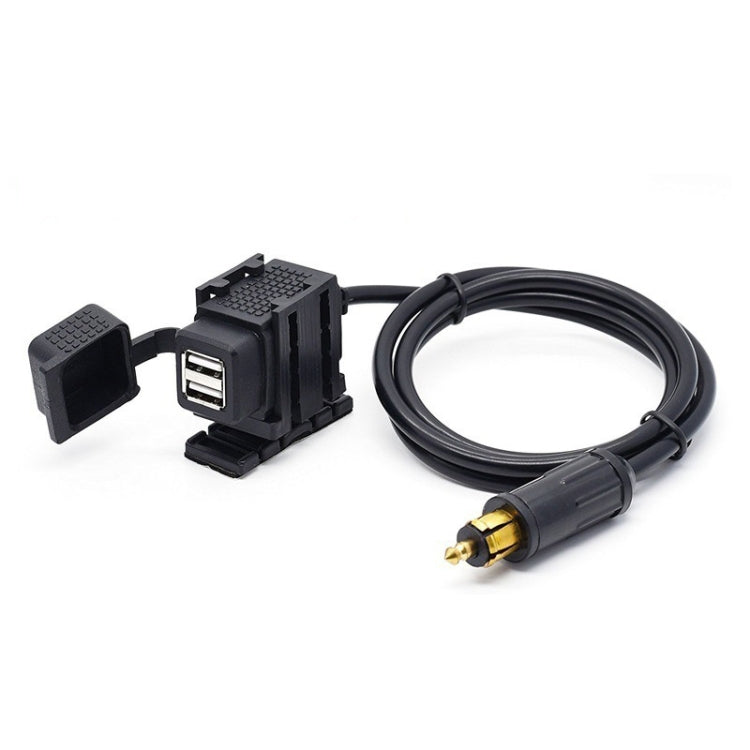 12-24V 2.1A Motorcycle Dual USB Mobile Phone Car Charger, EU Plug, Dual USB