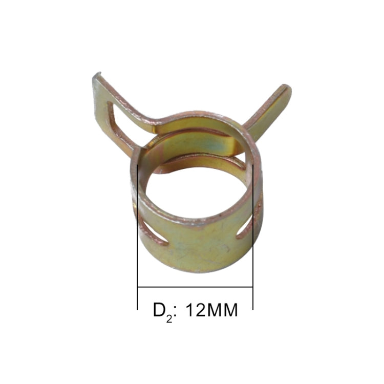 10 PCS 12mm Car Spring Clip Fuel Line Hose Clip Water Pipe Air Tube Clamp Fastener, 10 PCS 12mm