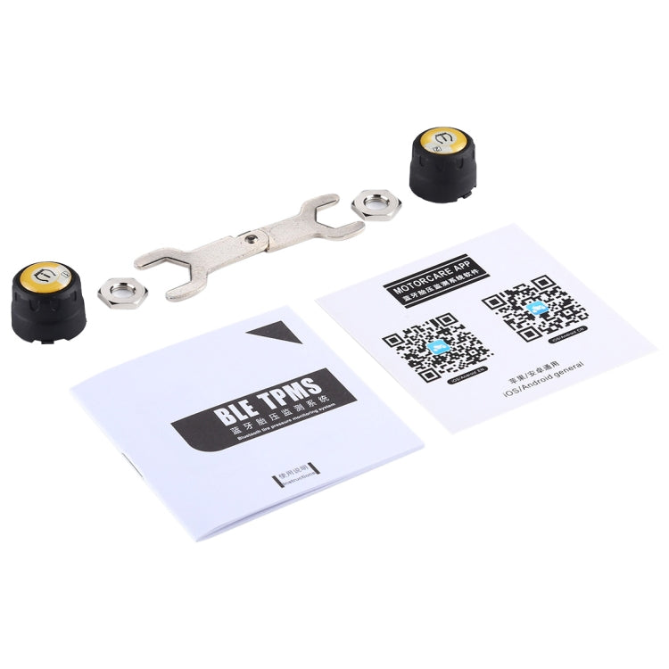 Motorcycle Bluetooth Tire Pressure Monitoring System TPMS Mobile Phone APP Detection 2 External Sensors, TPMS