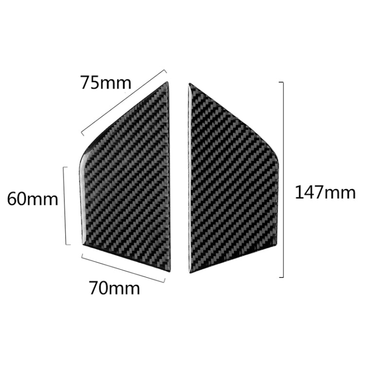 2 PCS Car Carbon Fiber Seat Adjustment Panel Decorative Sticker for Mercedes-Benz W204 2007-2013, Seat Adjustment (C)