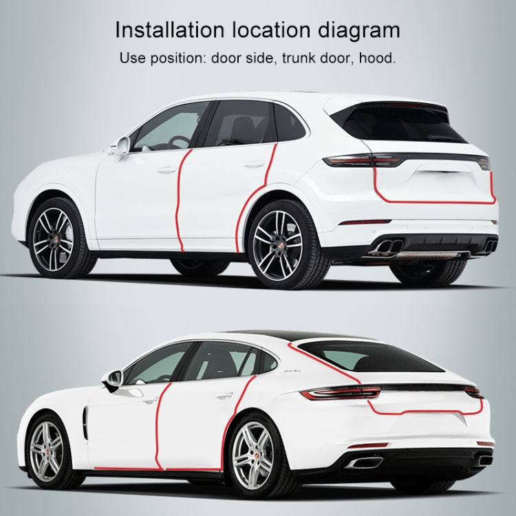 Universal Car Door Invisible Anti-collision Strip Protection Guards Trims Stickers Tape, Size: 3cm x 5m, Size: 3cm x 5m