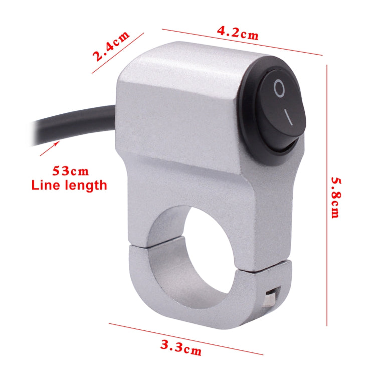 Motorcycle Headlight Auxiliary Light Aluminum Alloy Switches with Lock, Headlight Auxiliary Switches