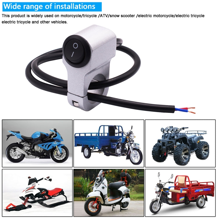 Motorcycle Headlight Auxiliary Light Aluminum Alloy Switches with Lock, Headlight Auxiliary Switches