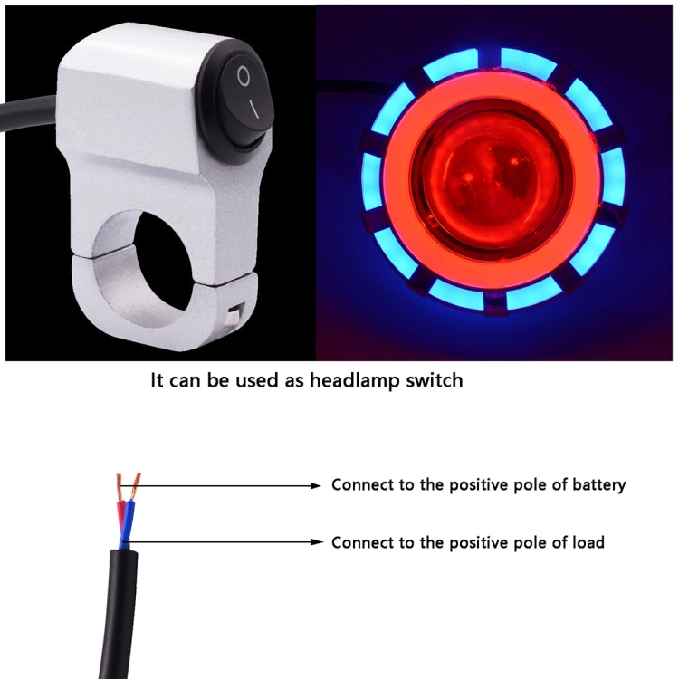 Motorcycle Headlight Auxiliary Light Aluminum Alloy Switches with Lock, Headlight Auxiliary Switches