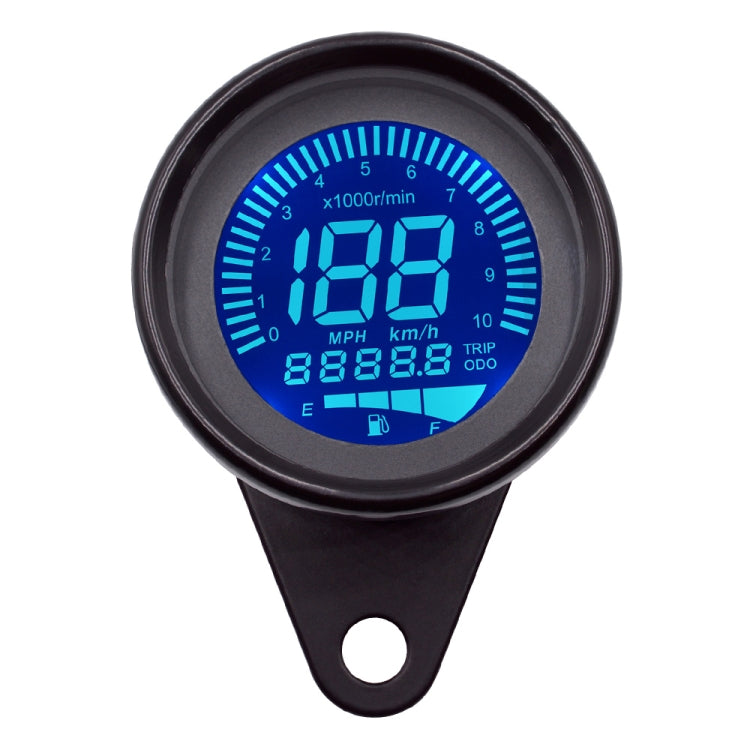 Motorcycle Multi-functional Modification Instrumentation Motorcycle Odometer Speedometer Tachometer Oil Gauge, Black, Speedometer Tachometer