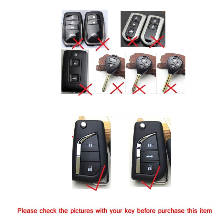 TPU One-piece Electroplating Opening Full Coverage Car Key Case with Key Ring for TOYOTA YARIS L / COROLLA / YARIS L / CAMRY / VIOS / HIGHLANDER, Pink, Blue, Red, Silver