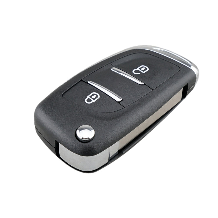 For PEUGEOT Car Keys Replacement 2 Buttons Car Key Case with Grooved and Holder, 2 Buttons with Grooved