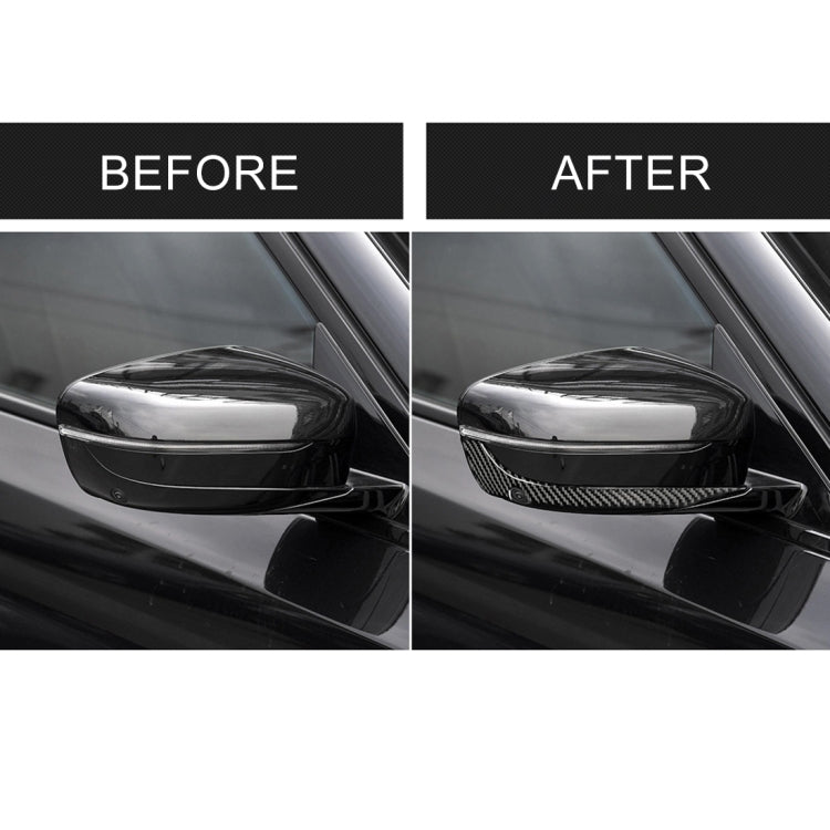 قطعتان من ألياف الكربون لمرآة الرؤية الخلفية للسيارة، شريط مصد، ملصق زخرفي لسيارة BMW G30 (2018-2019) / G11 (2016-2019)، محرك يمين مع كاميرا، مرآة الرؤية الخلفية للمحرك يمين مع كاميرا