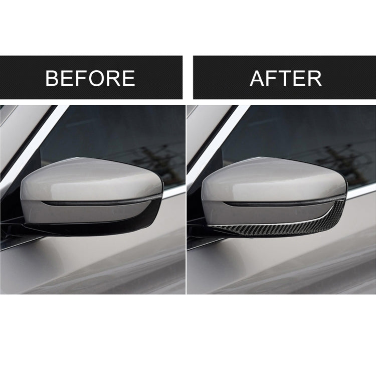 2 PCS Car Carbon Fiber Rearview Mirror Bumper Strip Decorative Sticker for BMW G30 (2018-2019) / G11 (2016-2019), Left Drive without Lens, Rearview Mirror Left Drive without Lens
