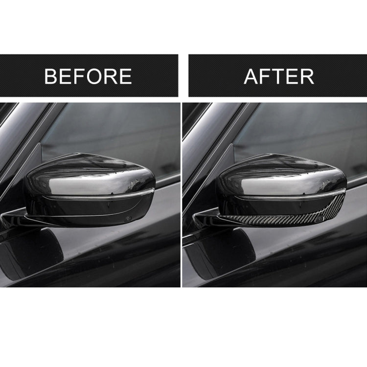 2 PCS Car Carbon Fiber Rearview Mirror Bumper Strip Decorative Sticker for BMW G30 (2018-2019) / G11 (2016-2019), Left Drive with Camera, Rearview Mirror Left Drive with Camera