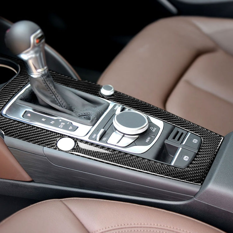 Car Carbon Fiber Gear Position Panel Decorative Sticker for Audi 2014-2017 A3, Left Drive, Gear Position For A3