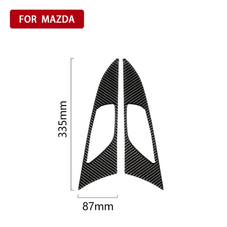 2 PCS Car Carbon Fiber Door Inner Handle Outer Frame Decorative Sticker for Mazda Axela 2014 / 2017-2018, Door Inner Handle Outer Frame