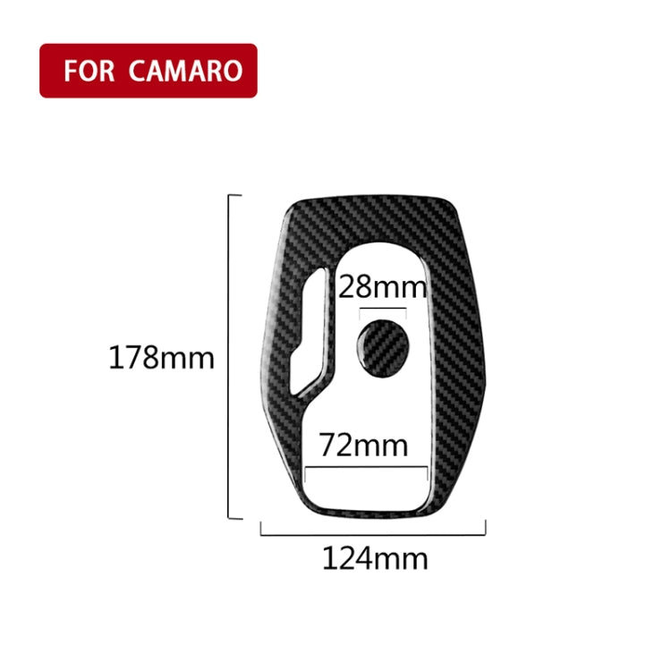 2 in 1 Car Carbon Fiber Gear Frame Decorative Sticker for Chevrolet Camaro 2017-2019, Gear Frame