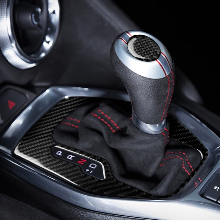 2 in 1 Car Carbon Fiber Gear Frame Decorative Sticker for Chevrolet Camaro 2017-2019, Gear Frame