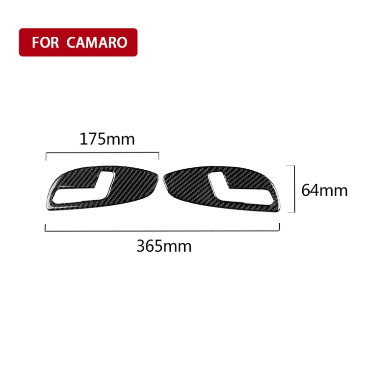 2 PCS Car Carbon Fiber Seat Adjustment Panel Decorative Sticker for Chevrolet Camaro 2017-2019, Seat Adjustment Panel