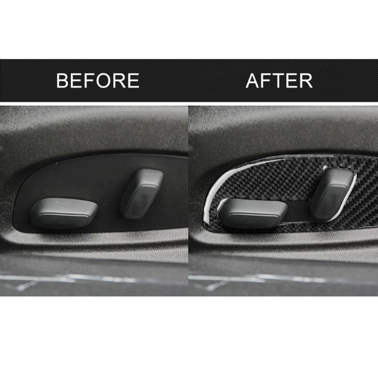 2 PCS Car Carbon Fiber Seat Adjustment Panel Decorative Sticker for Chevrolet Camaro 2017-2019, Seat Adjustment Panel