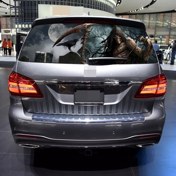 Scythe Death Pattern Horror Series Car Rear Window Decorative Sticker, Size: 168 x 74cm, Size: 168 x 74cm (Scythe Death)