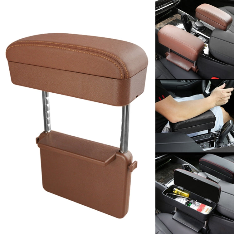 Universal Car PU Leather Wrapped Armrest Box Cushion Car Armrest Box Mat with Storage Box, 1pc(Black), 1pc (Black Red), 1pc(Black White), 1pc(Grey), 1pc(Beige), 1pc(Brown)