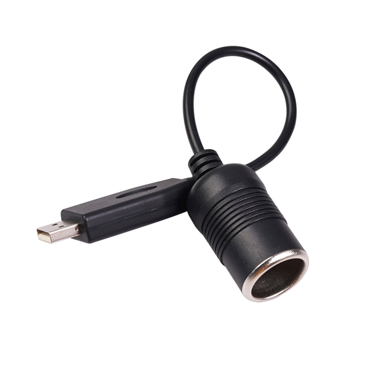 محول سيارة من منفذ USB إلى مقبس ولاعة سجائر السيارة أنثى 5 فولت إلى 12 فولت كابل محول طاقة معزز، 5 فولت إلى 12 فولت