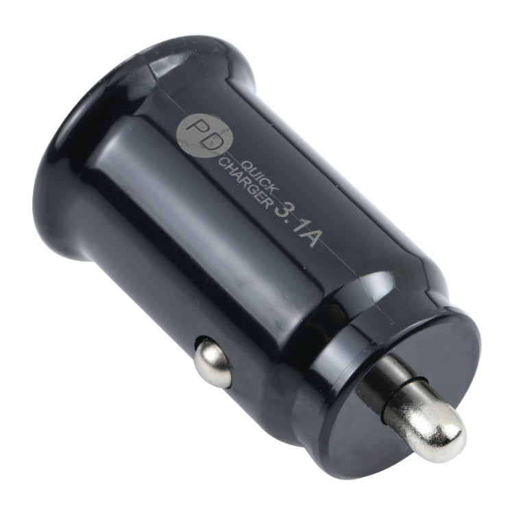 شاحن سيارة TE-339PD 3.1A PD USB-C / Type-C + واجهة USB شاحن سيارة صغير سريع الشحن