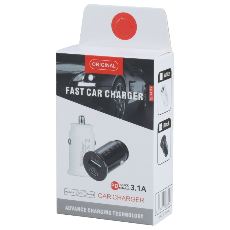 شاحن سيارة TE-339PD 3.1A PD USB-C / Type-C + واجهة USB شاحن سيارة صغير سريع الشحن