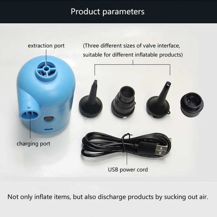 HT-426 USB Electric Air Pump for Rubber Boat Inflatable Bed, HT-426 (Blue), HT-426 (White)