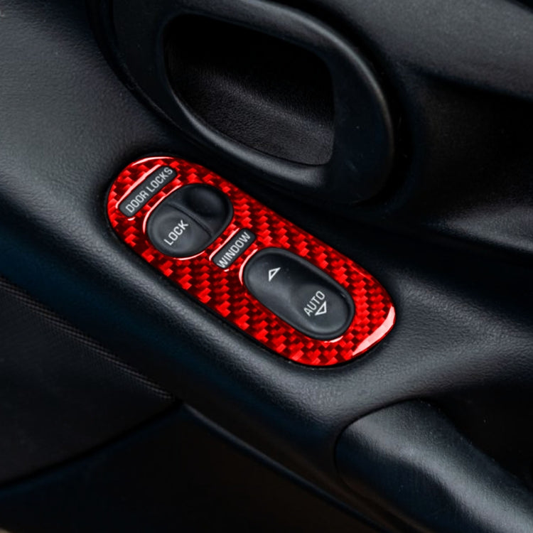 2 in 1 Car Carbon Fiber Door Control Panel Memory Seat Sticker Set for Chevrolet Corvette C5 1998-2004, Left Drive, Door Control Panel Sticker A
