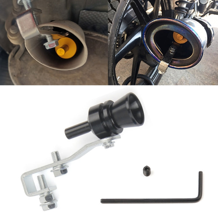 Universal Aluminum Turbo Sound Exhaust Muffler Pipe Whistle Car / Motorcycle Simulator Whistler, Size: M, Outside Diameter: 23mm, Size: M (Silver), Size: M (Black), Size: M (Gold), Size: M (Blue), Size: M (Red)