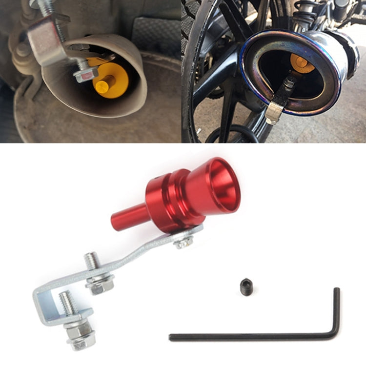 Universal Aluminum Turbo Sound Exhaust Muffler Pipe Whistle Car / Motorcycle Simulator Whistler, Size: M, Outside Diameter: 23mm, Size: M (Silver), Size: M (Black), Size: M (Gold), Size: M (Blue), Size: M (Red)