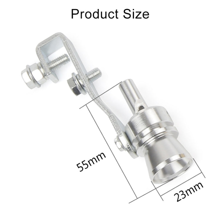 Universal Aluminum Turbo Sound Exhaust Muffler Pipe Whistle Car / Motorcycle Simulator Whistler, Size: M, Outside Diameter: 23mm, Size: M (Silver), Size: M (Black), Size: M (Gold), Size: M (Blue), Size: M (Red)