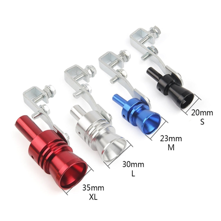 Universal Aluminum Turbo Sound Exhaust Muffler Pipe Whistle Car / Motorcycle Simulator Whistler, Size: M, Outside Diameter: 23mm, Size: M (Silver), Size: M (Black), Size: M (Gold), Size: M (Blue), Size: M (Red)