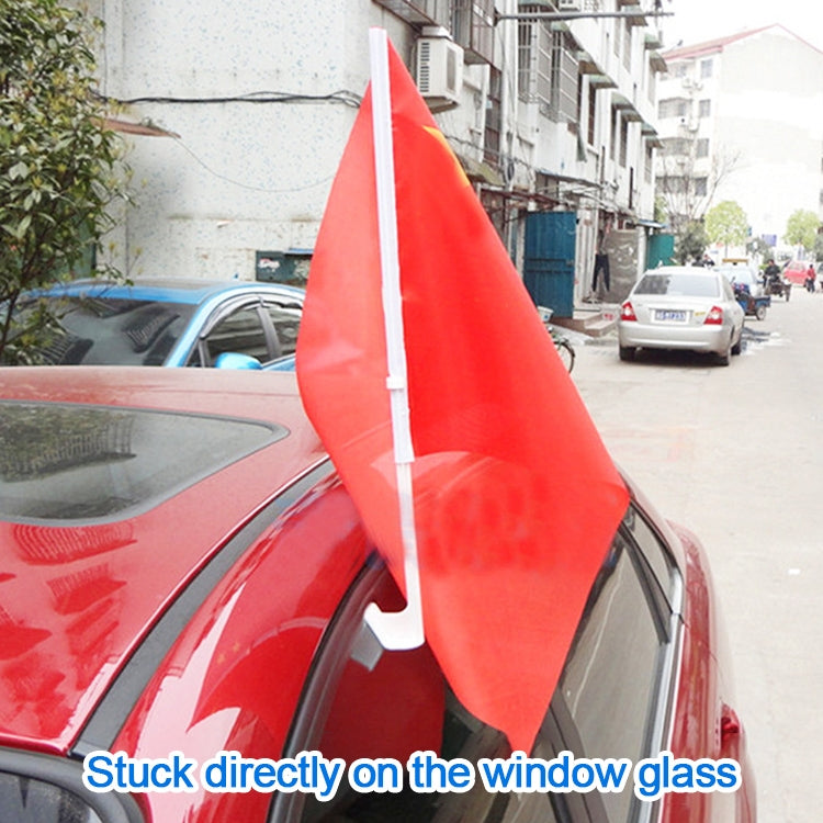 10 PCS 43cm Clip-type Car Window Plastic Flagpole, No Flag, 43cm