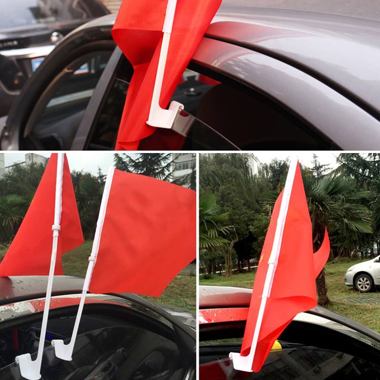10 PCS 43cm Clip-type Car Window Plastic Flagpole, No Flag, 43cm