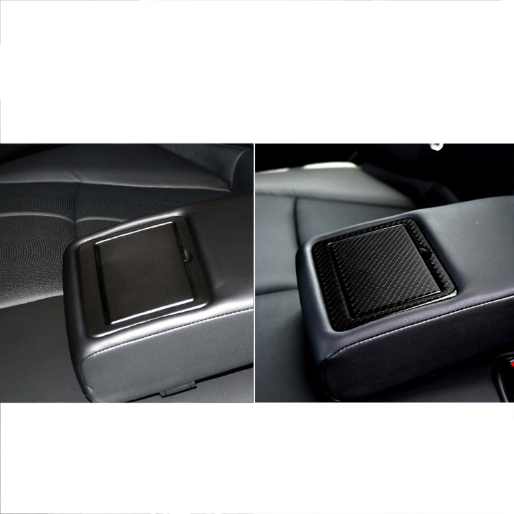 2 PCS Car Carbon Fiber Rear Water Cup Holder Panel Decorative Sticker for Infiniti Q50 / Q60 2014-2020, Rear Water Cup Holder Panel