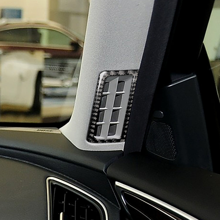 قطعتان من ألياف الكربون لسيارة إنفينيتي Q50 / Q60 2014-2020، إطار مخرج هواء على شكل عمود