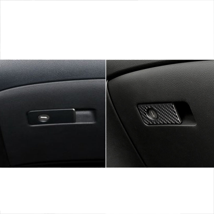 Car Carbon Fiber Front Passenger Seat Storage Box Decorative Sticker for Infiniti Q50 / Q60 2014-2020, Left Drive, Front Passenger Seat Storage Box