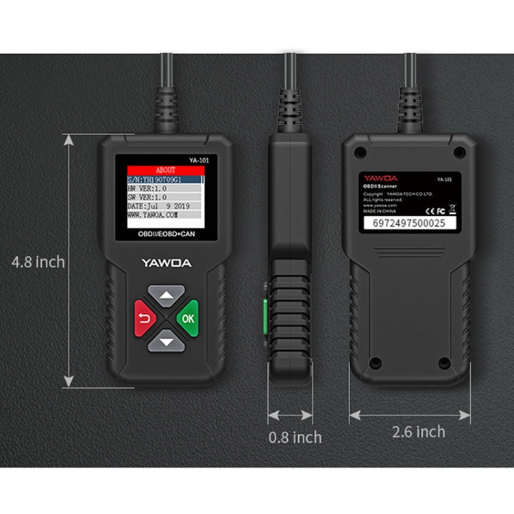 YA101 Car Mini Code Reader OBD2 Fault Detector Diagnostic Tool, YA101