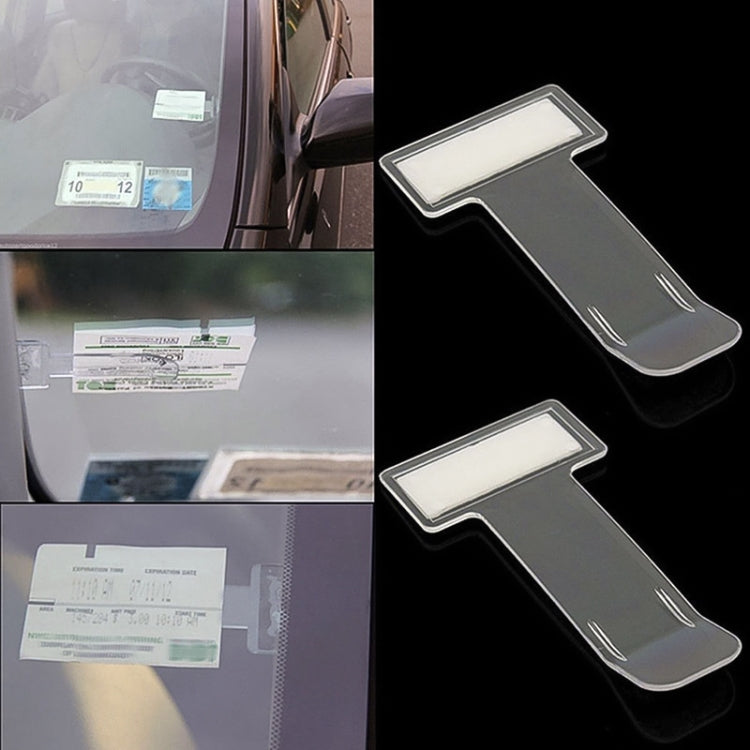 10 PCS Car Plastic Mounted Bill Clip Holder Parking Timing Car Ticket Holder, Plastic Mounted Clip