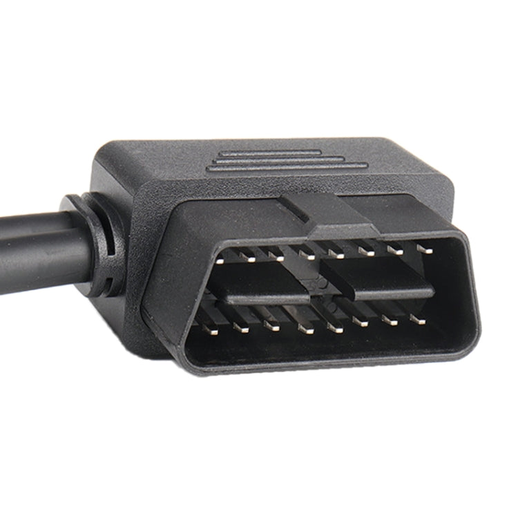 16PIN Car L Shape 90 Degree Connect OBD Diagnostic Extended Cable OBD2 Male to Female Cable, OBD2 Male to Female Cable