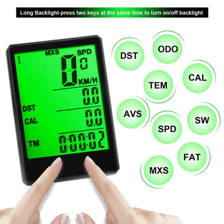 2.8 inch English Wireless Waterproof Cycle Computer LCD Odometer Speedometer