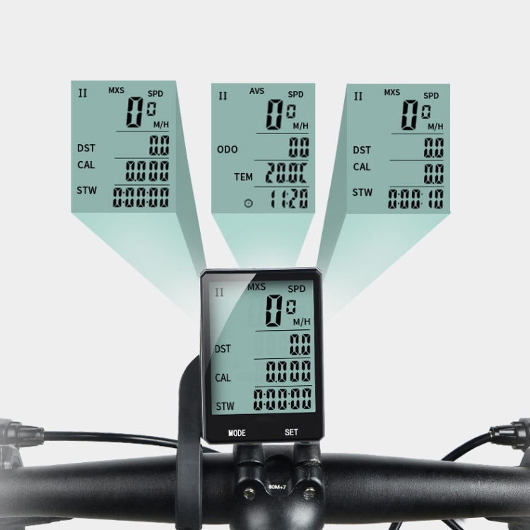 2.8 inch English Wireless Waterproof Cycle Computer LCD Odometer Speedometer