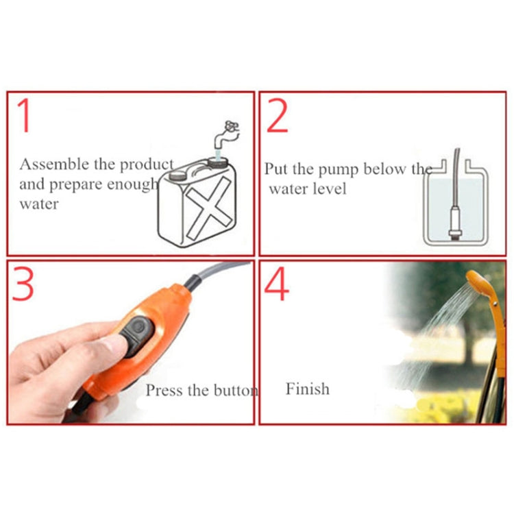12V Portable Outdoor Car Electric Shower Sprinkler Washer, Car Washer(Blue), Car Washer(Orange), Car Washer (Yellow)