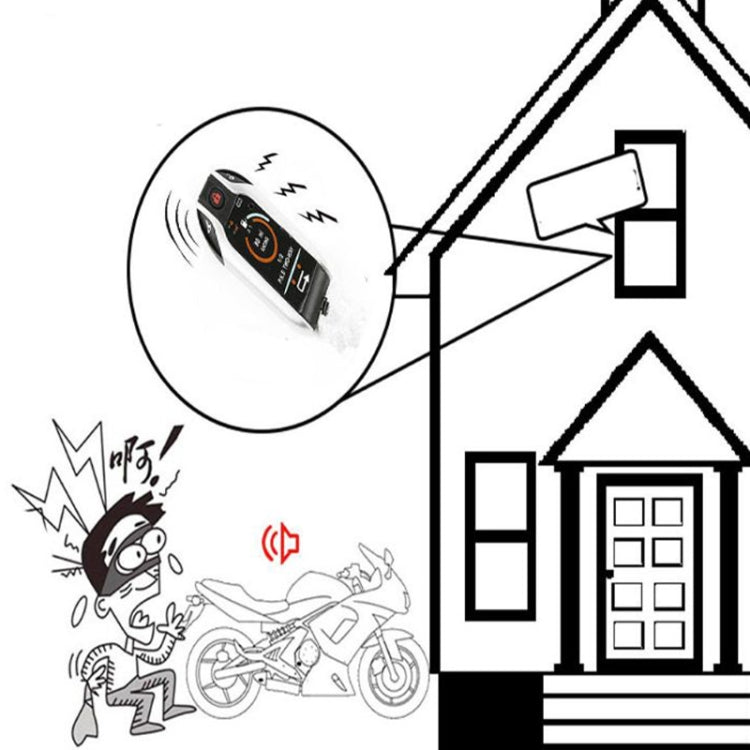 Universal Motorcycle Alarm Bidirectional Anti-theft Device with Induction Remote Control, Anti-theft Device