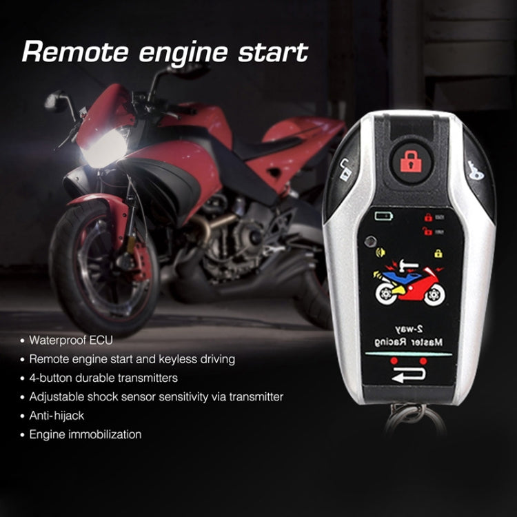 Universal Motorcycle Alarm Bidirectional Anti-theft Device with Induction Remote Control, Anti-theft Device