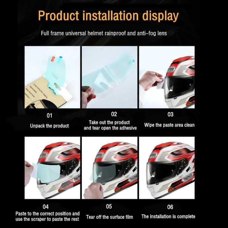 Motorcycle Helmet Visor Anti-fog Shield Helmet Film, 24.5x7.5cm